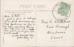 117631 1909 DORSET/'PARKSTONE' SKELETON STYLE DATE STAMP.
