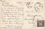 117643 1920 UNPAID MAIL PARKSTONE (DORSET) TO ISLE OF WIGHT WITH TWO SKELETON DATE STAMPS DIFFERENT SIZES.