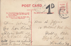 117645 1913 UNPAID MAIL LYME REGIS TO LONDON.