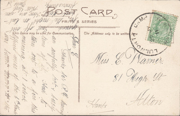 117670 1911 DORSET/'LULWORTH CAMP' SKELETON STYLE DATE STAMP.