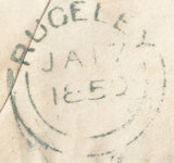 117681 1850 'BIRKENHEAD' (CHESHIRE) EMBOSSED ENVELOPE FLAP.