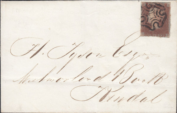 117682 1841 MANCHESTER NORMAL TYPE MALTESE CROSS ON COVER.