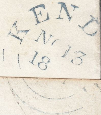 117682 1841 MANCHESTER NORMAL TYPE MALTESE CROSS ON COVER.