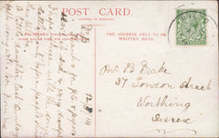 117714 1914 DORSET/'MILTON ABBAS' SKELETON STYLE DATE STAMP.