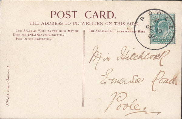 117715 1904 DORSET/'POOLE' SKELETON STYLE DATE STAMP.