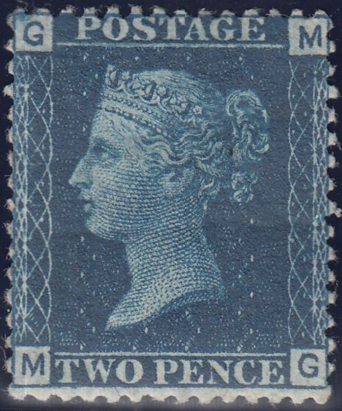 117808 1876 2D BLUE PL.15 (SG46)(MG) UNUSED.