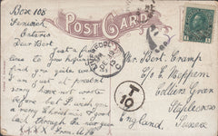 117828 1913 UNDERPAID MAIL ONTARIO TO STAPLECROSS SUSSEX.