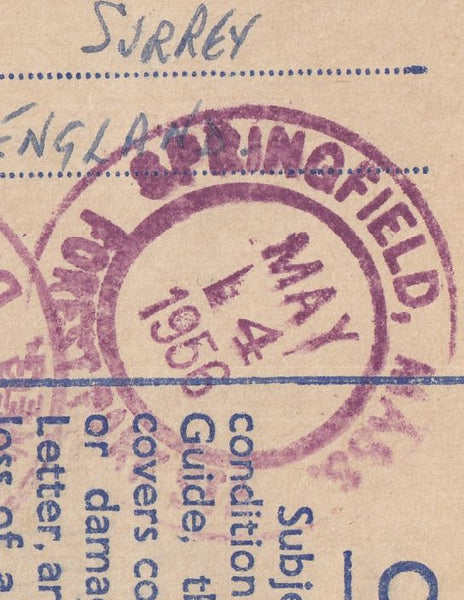 117869 1956 REGISTERED MAIL GREAT BOOKHAM (SURREY) TO USA.