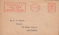 117906 1934 ADVERTISING METER MARK DORSET TO GLOUCESTER.