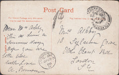117914 1906 UNPAID MAIL FOLKESTONE TO LONDON.