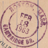 117930 1963 REGISTERED MAIL LONDON TO CAMBRIDGE USA.