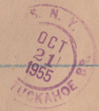 117931 1955 REGISTERED AIR MAIL SOUTHAMPTON TO USA/2/6 CASTLE.