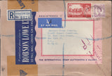 117999 1964 REGISTERED AIR MAIL ROBSON LOWE TO NEW YORK/5S CASTLE.