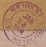117999 1964 REGISTERED AIR MAIL ROBSON LOWE TO NEW YORK/5S CASTLE.