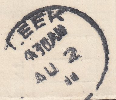 118020 1911 NATIONAL TELEPHONE COMPANY PRINTED WRAPPER HANLEY TO LEEK (STAFFS).