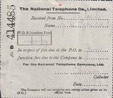 118020 1911 NATIONAL TELEPHONE COMPANY PRINTED WRAPPER HANLEY TO LEEK (STAFFS).