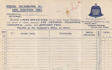 118020 1911 NATIONAL TELEPHONE COMPANY PRINTED WRAPPER HANLEY TO LEEK (STAFFS).