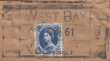 118029 1930 1/- POSTAL ORDER COUNTERFOIL CANCELLED WEST BAY (DORSET).