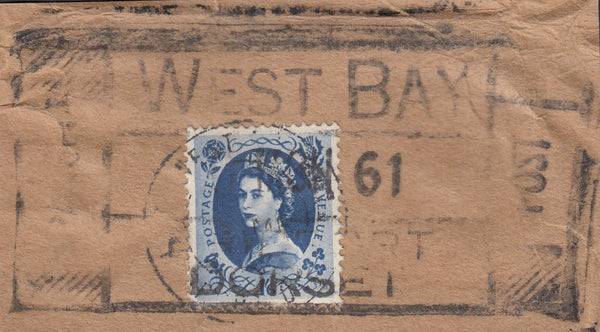 118029 1930 1/- POSTAL ORDER COUNTERFOIL CANCELLED WEST BAY (DORSET).