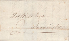 118040 1826 DORSET/'BLANDFORD 106' MILEAGE MARK/LOCAL RATE.