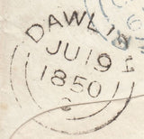 118156 1850 '239' NUMERAL OF DAWLISH ON COVER.