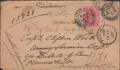 118175 1902 UNDELIVERED MAIL SALISBURY TO SOUTH AFRICA (BOER WAR).