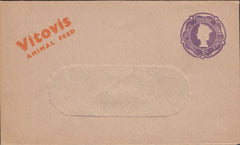 118191 1958-60 QEII 3D VIOLET POSTAL STATIONERY POST OFFICE ENVELOPE/ADVERTISING.