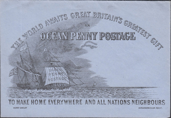 118223 ANELAY OCEAN PENNY POSTAGE ENVELOPE.