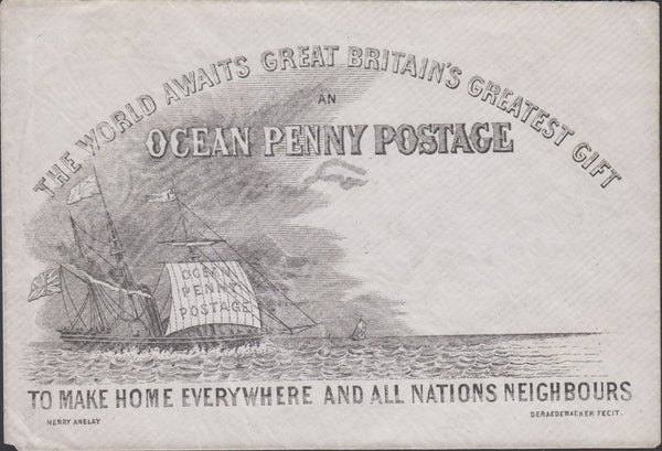 118224 ANELAY OCEAN PENNY POSTAGE ENVELOPE.