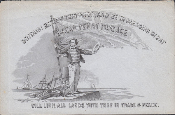 118227 MYERS OCEAN PENNY POSTAGE ENVELOPE.