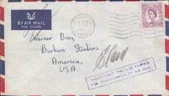 118283 1968 AIR MAIL STRETFORD TO USA/'INSUFFICIENT POSTAGE PREPAID FOR TRANSMISSION BY AIR MAIL'.
