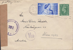 118382 1948 CENSORED MAIL LONDON TO AUSTRIA.