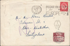 118440 1954 UNDERPAID MAIL PUTNEY TO SWITZERLAND.