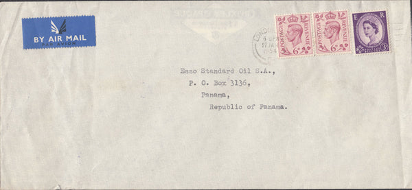 118453 1954 AIR MAIL LONDON TO PANAMA, REPUBLIC OF PANAMA.