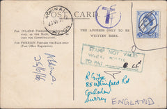 118458 1966 MAIL GREECE TO ENGLAND/STAMP NOT VALID.