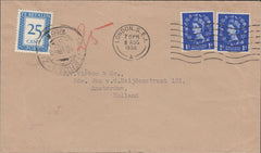 118474 1956 UNDERPAID MAIL LONDON TO AMSTERDAM.