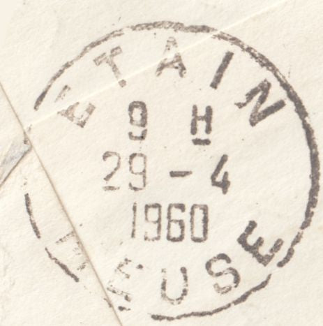 118482 1960 UNDERPAID MAIL HACKNEY TO POSTE RESTANTE IN FRANCE.