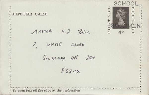 118534 1969 4D SEPIA LETTER CARD/POST OFFICE TRAINING.