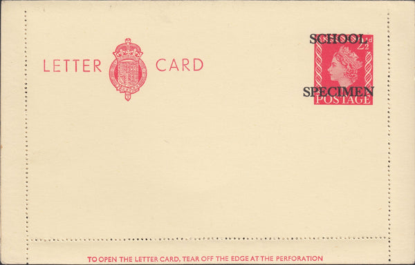 118542 1955 2½D CARMINE LETTER CARD/POST OFFICE TRAINING.