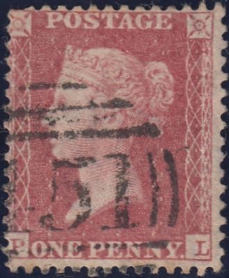 118690 MATCHED PAIR 1856/7 DIE 2 PL.44 LETTERED PL ON BLUED PAPER (SG29) AND WHITE PAPER (SG40).