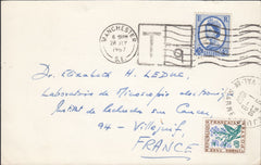 118700 1967 UNDERPAID MAIL MANCHESTER TO FRANCE.