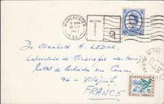 118700 1967 UNDERPAID MAIL MANCHESTER TO FRANCE.