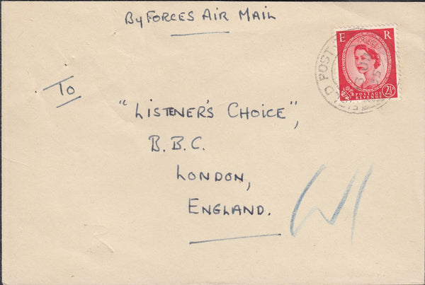 118802 1955 MAIL FIELD POST OFFICE 121 (LUQA MALTA) TO LONDON.