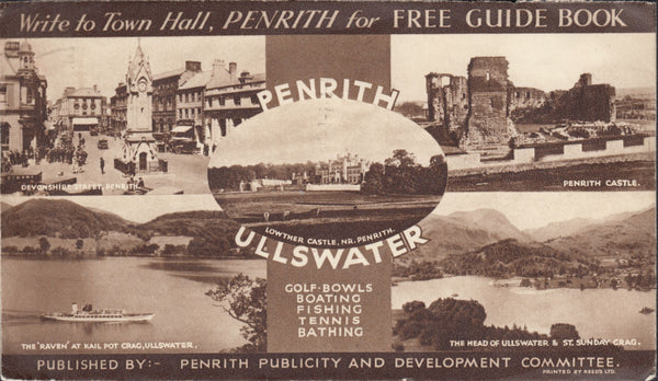 118824 1955 ADVERTISING MAIL PENRITH (CUMB) TO SHEFFIELD.