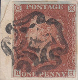 118882 1843 1D PL.37 (SG8)(RH) COVENTRY DISTINCTIVE MALTESE CROSS (SPEC B1tg).