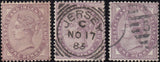 118959 1881 1D LILAC (SG170-172) VARIOUS SHADES.