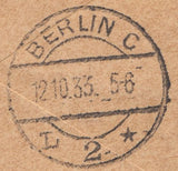 118974 1933 MAIL LONDON TO GERMANY/ADVERTISING.