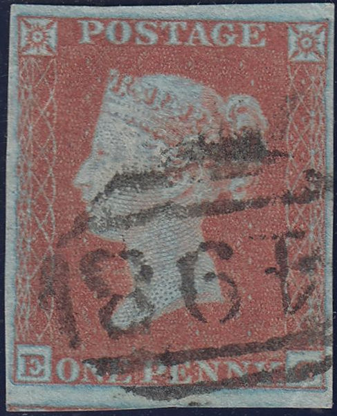 119316 PL.136 ON VERY BLUED PAPER (SG8a)(EG).
