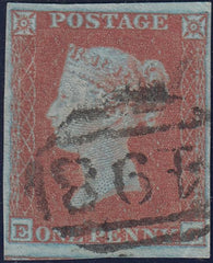 119316 PL.136 ON VERY BLUED PAPER (SG8a)(EG).