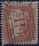 119347 1856-57 DIE 2 PL.27 MATCHED PAIR LETTERED DG ON BLUED PAPER (SG29) AND WHITE PAPER (SG40).